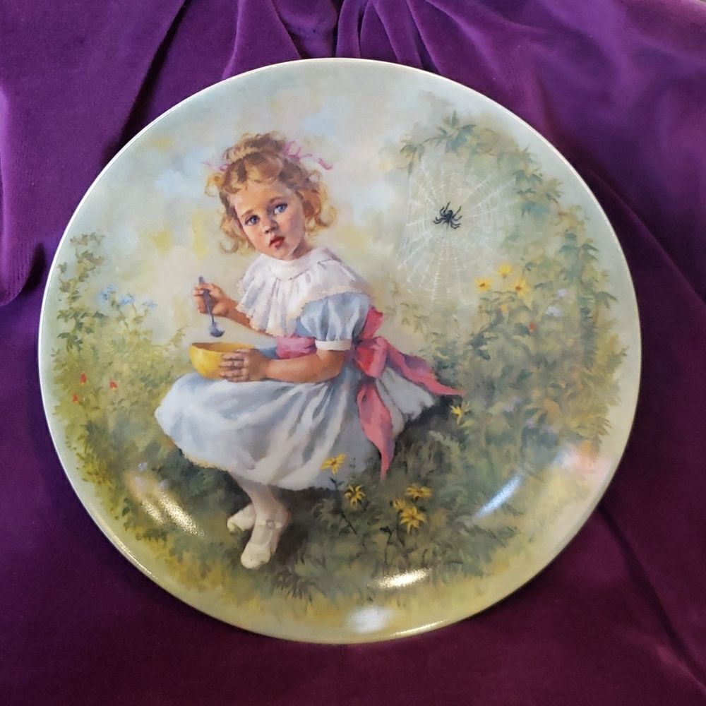 Vintage Reco "Little Miss Muffet" Nursery Rhyme Collector Plate- John McClelland